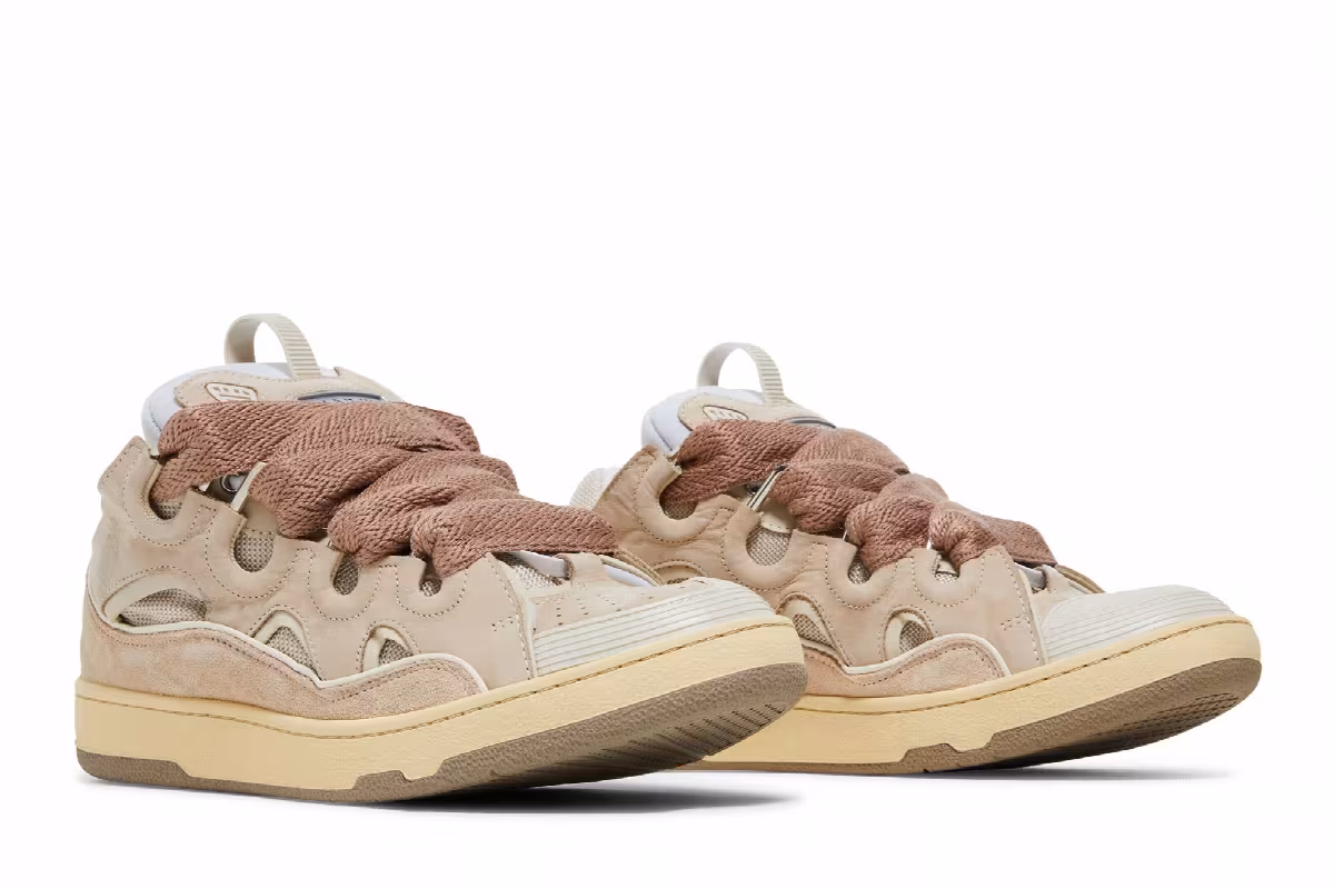Lanvin Curb Sneakers Nude, view 9