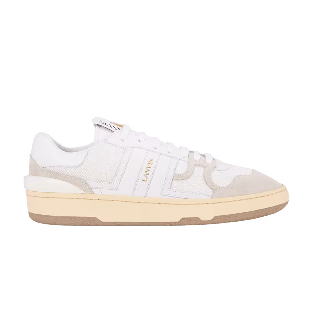 Lanvin Leather Clay Low White