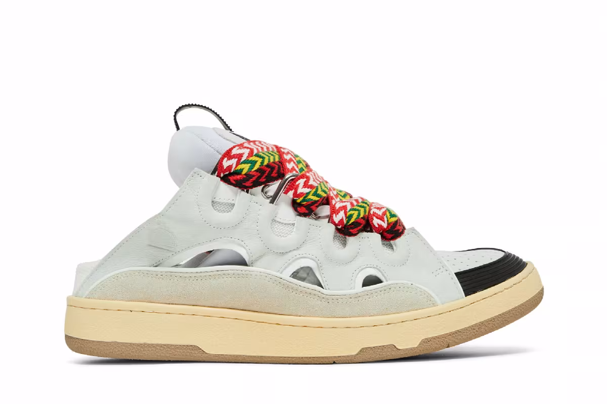 Lanvin Curb Mule White, view 2
