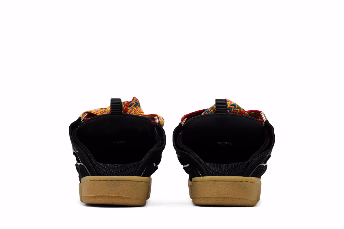 Lanvin Curb Mule Black Multi Laces, view 7