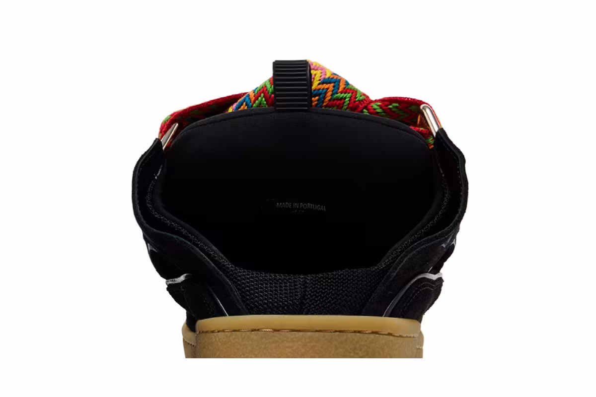 Lanvin Curb Mule Black Multi Laces, view 8
