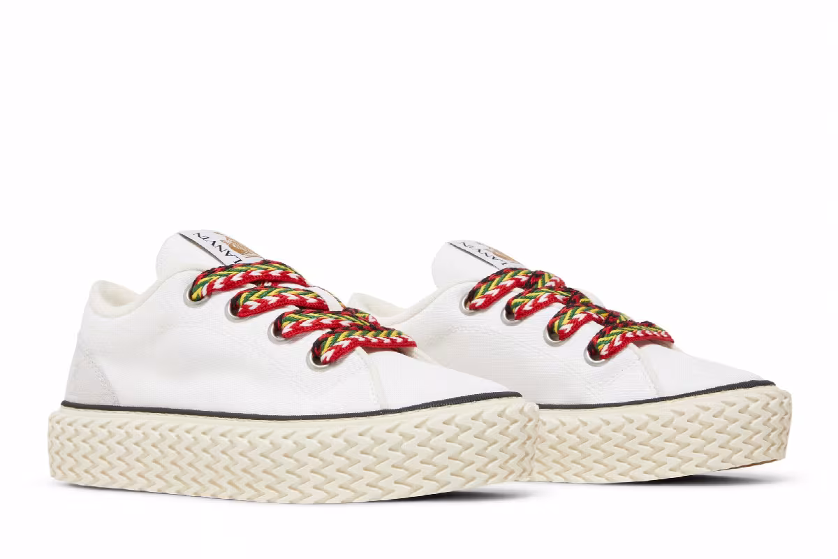 Lanvin Women's Curbies Low White, view 9