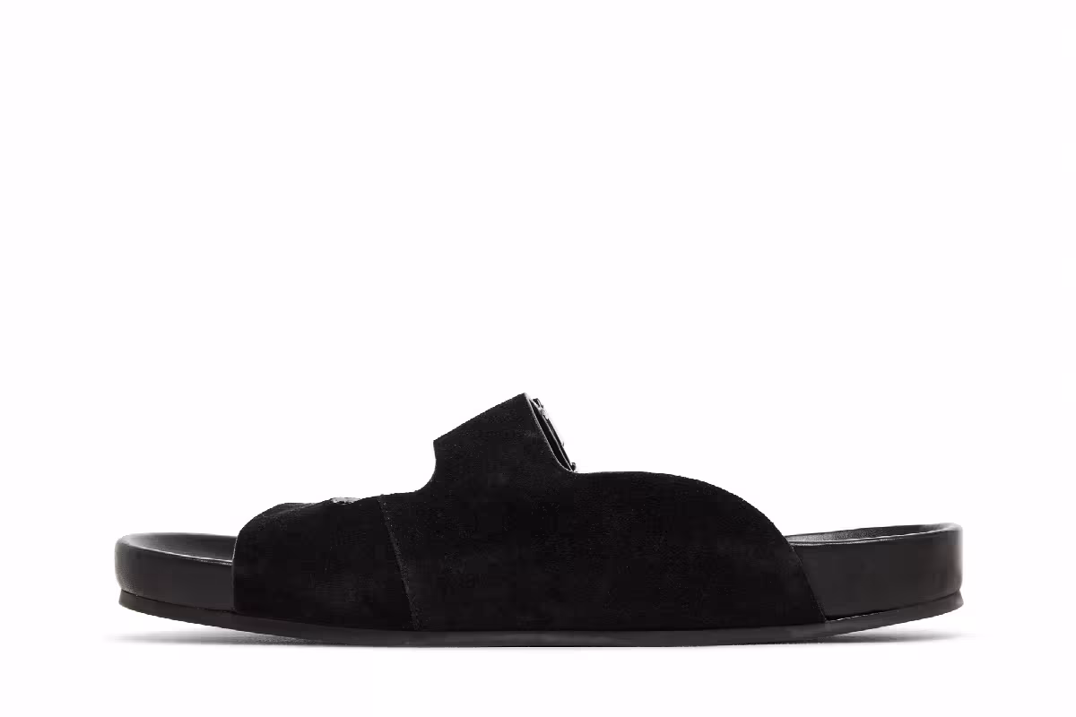Lanvin Buckle Slides Black, view 4