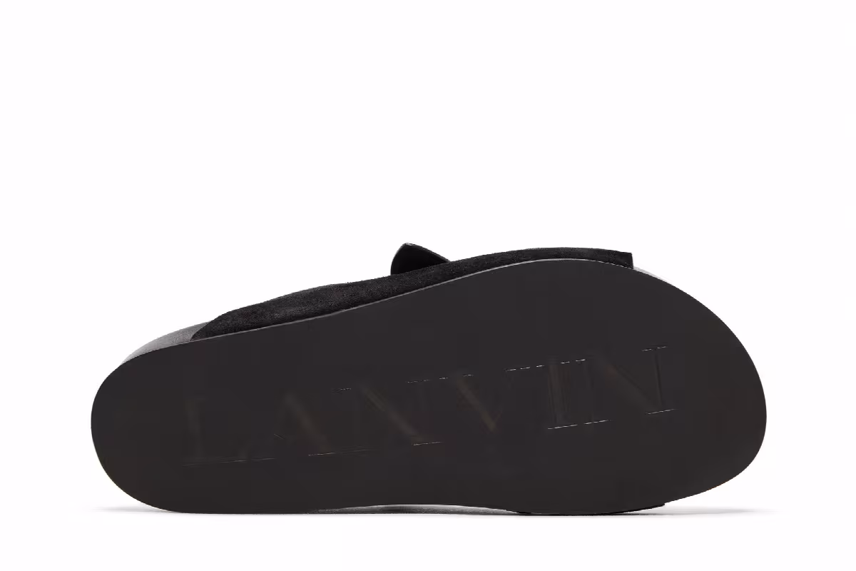 Lanvin Buckle Slides Black, view 5