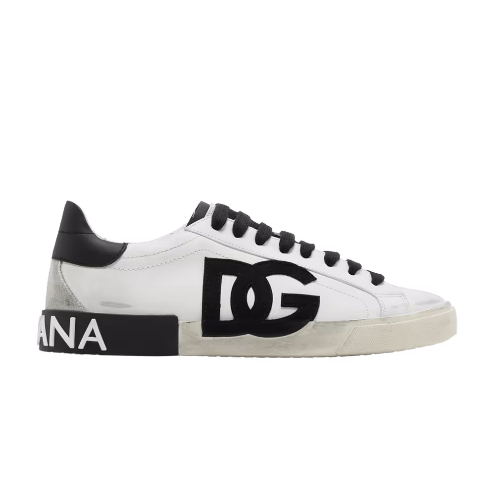 Dolce & Gabbana Portofino Vintage DG Logo Print - White Black