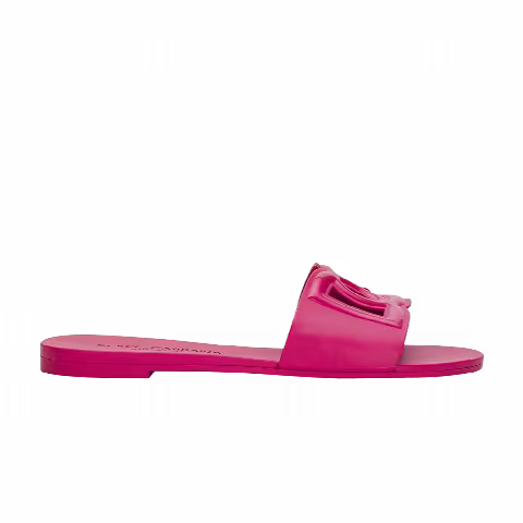 Dolce & Gabbana Wmns Slides 'Cut Out Logo - Pink'