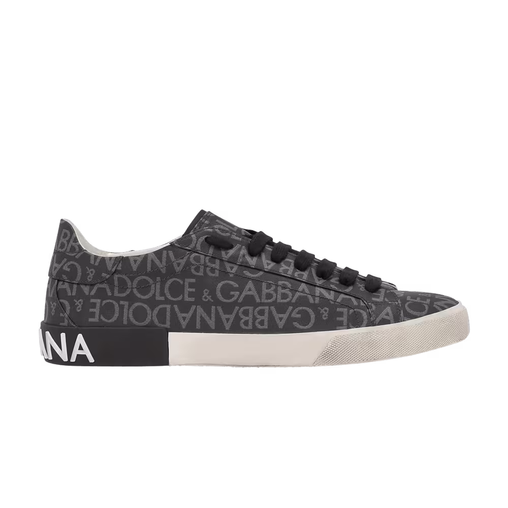 Dolce & Gabbana Portofino Vintage Repeat Logo - Black Grey