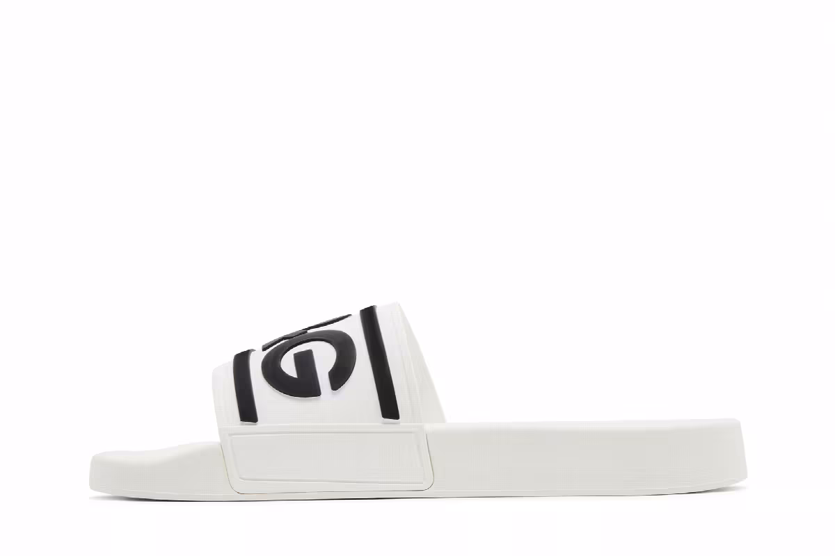 Dolce & Gabbana Slides DG Logo - White Black, view 4