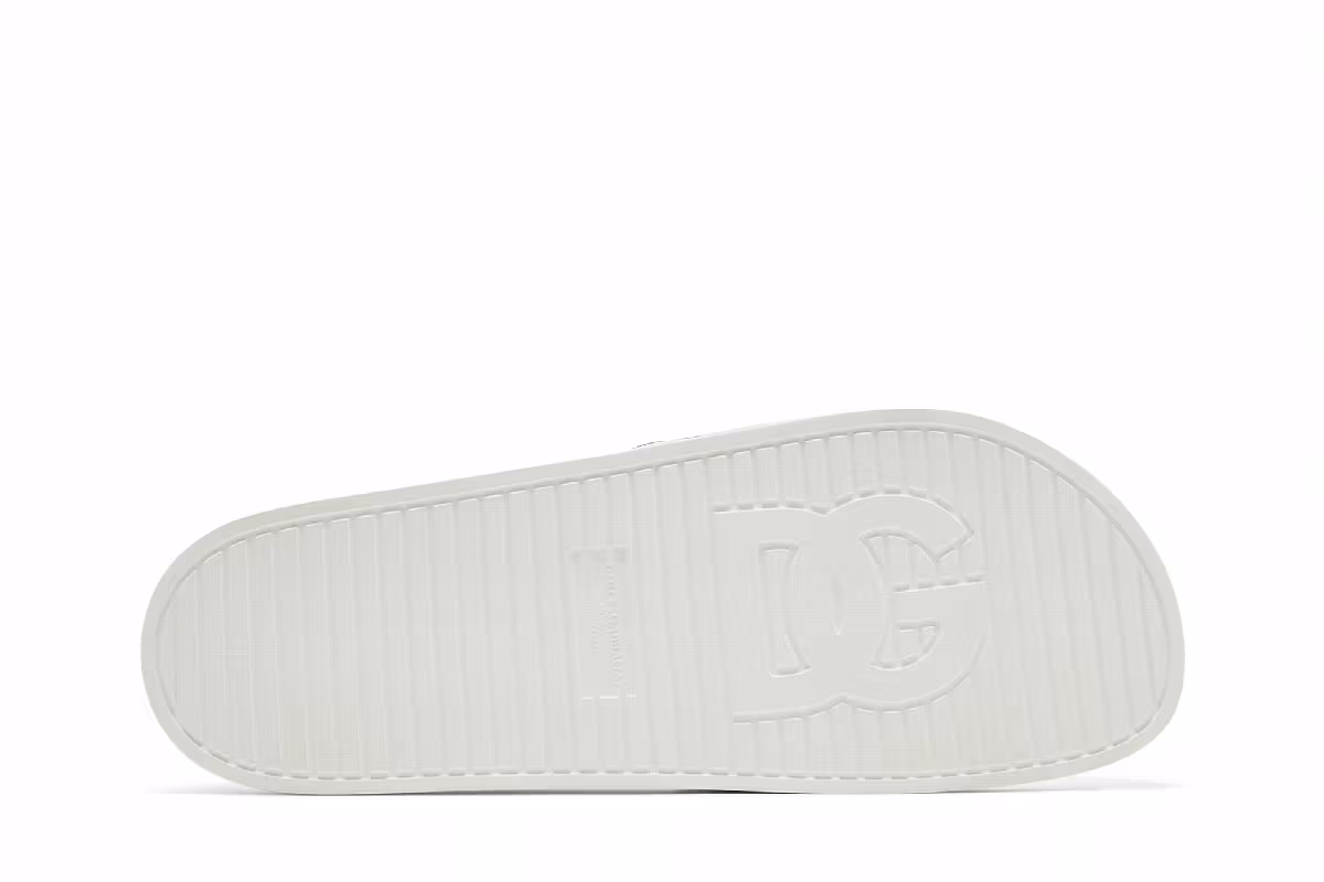Dolce & Gabbana Slides DG Logo - White Black, view 5