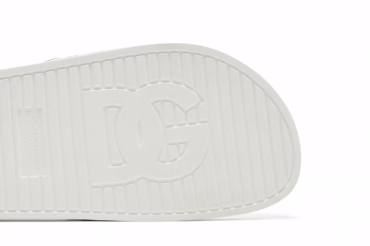 Dolce & Gabbana Slides DG Logo - White Black, view 6