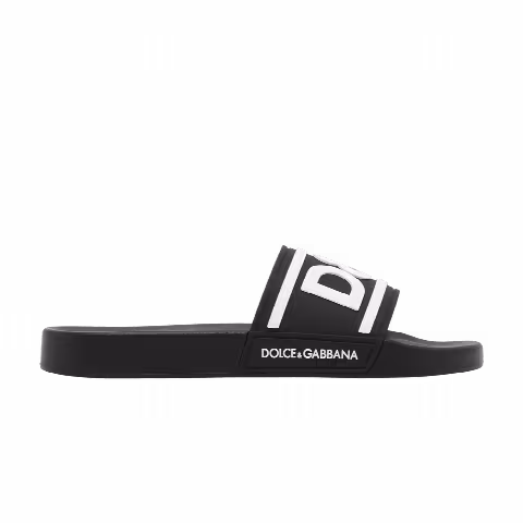 Dolce & Gabbana Slides 'DG Logo - Black White'