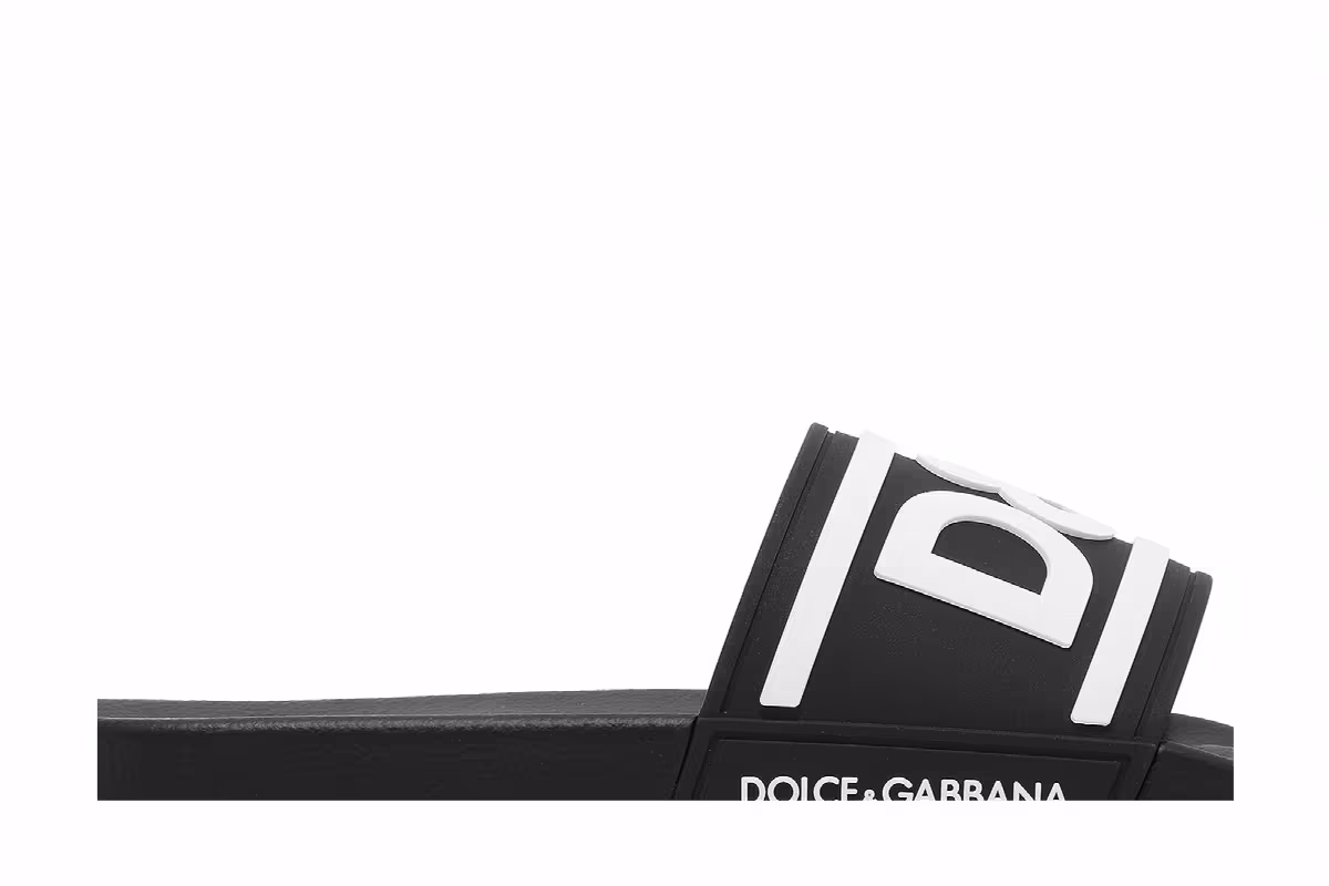 Dolce & Gabbana Slides DG Logo - Black White, view 3