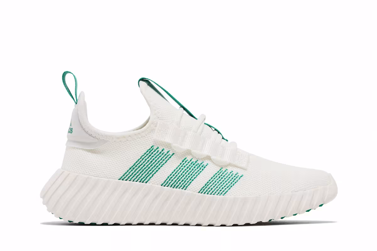Adidas Women's Kaptir Flow White Court Green, view 2