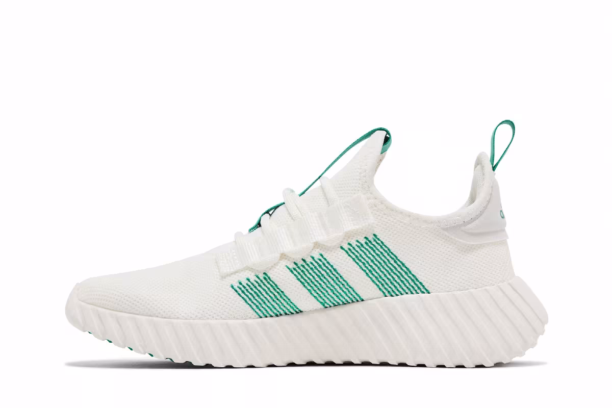 Adidas Women's Kaptir Flow White Court Green, view 4