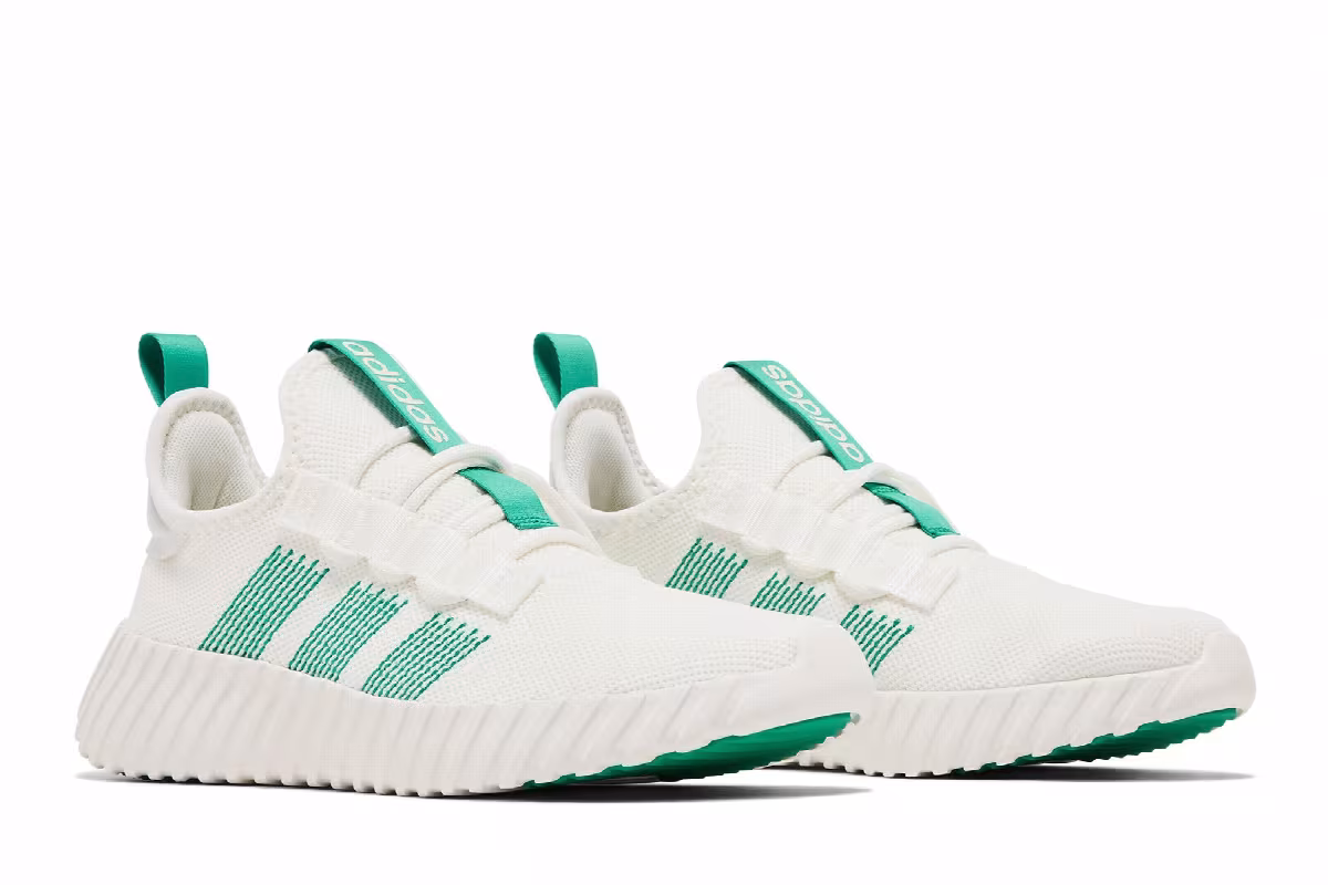 Adidas Women's Kaptir Flow White Court Green, view 9