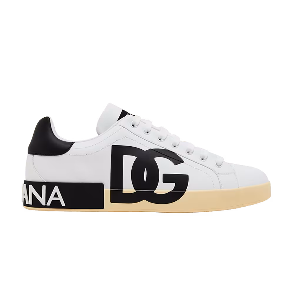 Dolce & Gabbana Portofino Low DG Logo Print - White Black
