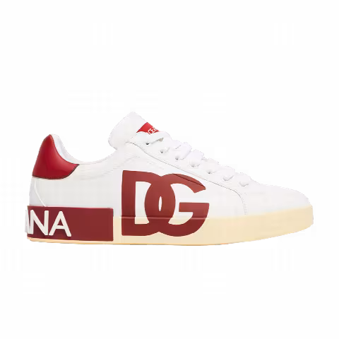 Dolce & Gabbana Portofino Low 'DG Logo Print - White Red'
