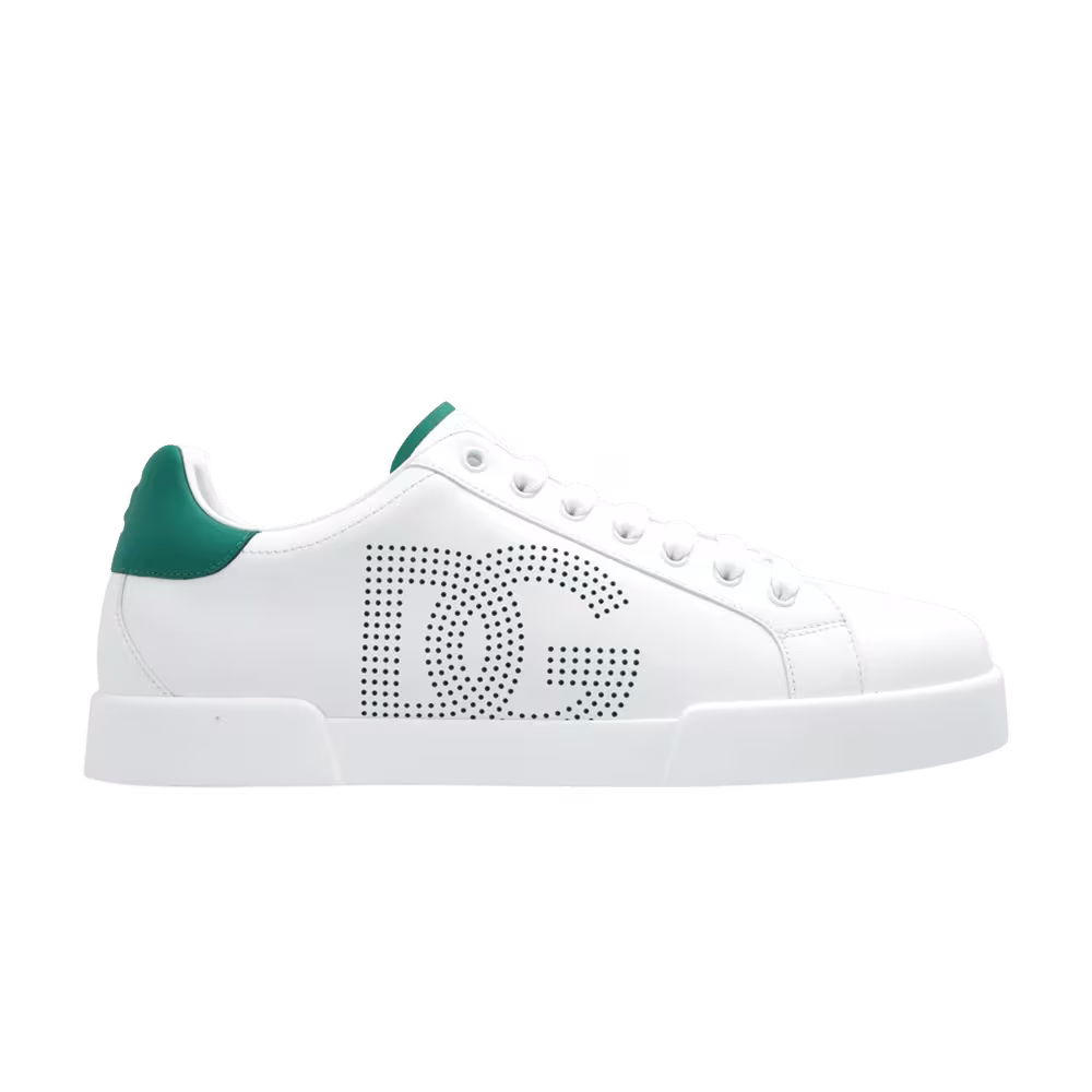 Dolce & Gabbana Portofino Calfskin Sneaker White Green