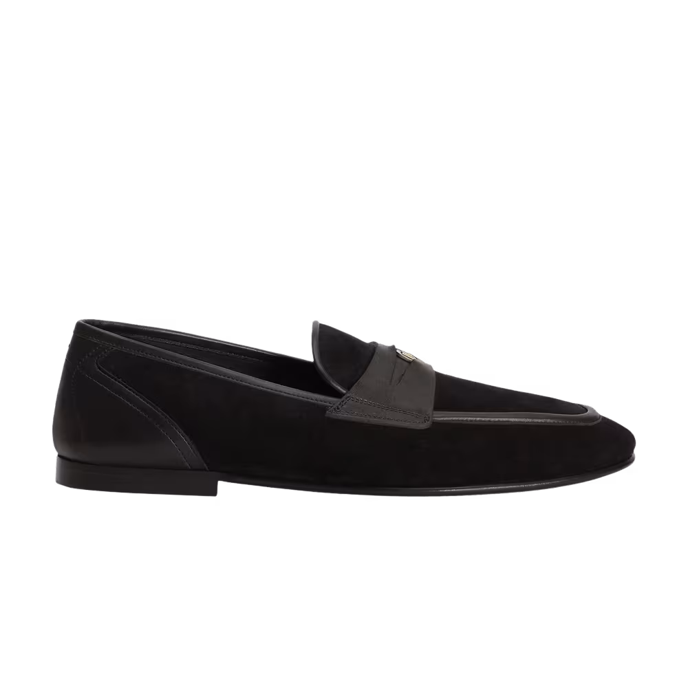 Dolce & Gabbana Split Calfskin Slipper Black