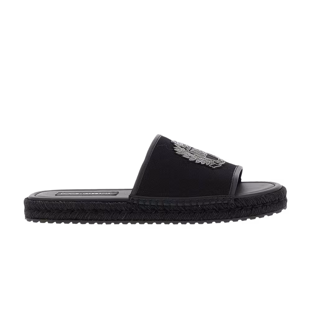 Dolce & Gabbana Cross-Stitch Espadrille Black