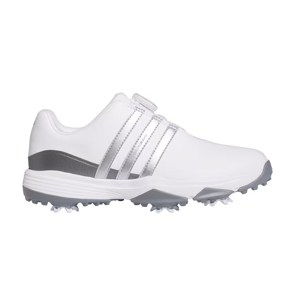 Adidas Tour 360 24 BOA Golf J White Iron Metallic