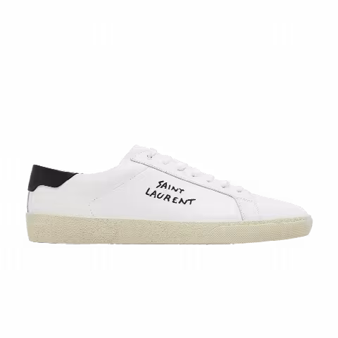 Saint Laurent SL-06 Court Leather 'White Black' 2023