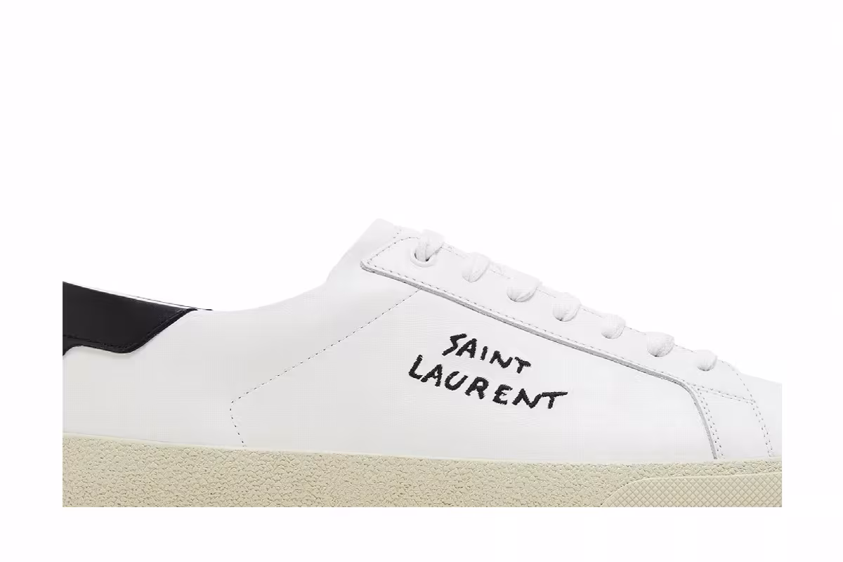 Saint Laurent SL-06 Court Leather White Black 2023, view 3
