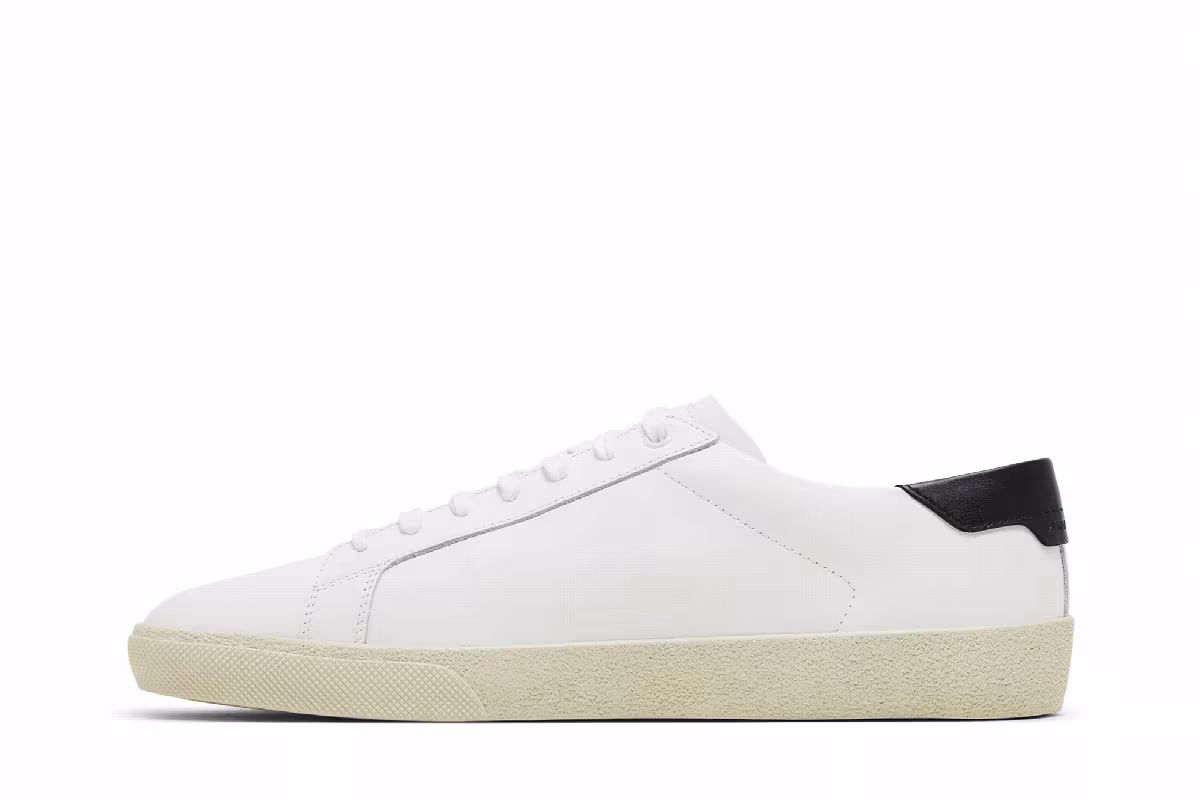 Saint Laurent SL-06 Court Leather White Black 2023, view 4