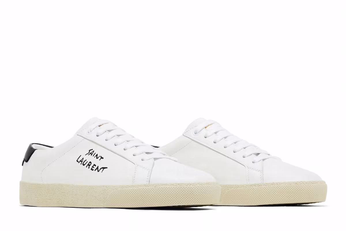 Saint Laurent Women's Court Classic SL/06 Low Optic White Black 2023, view 9