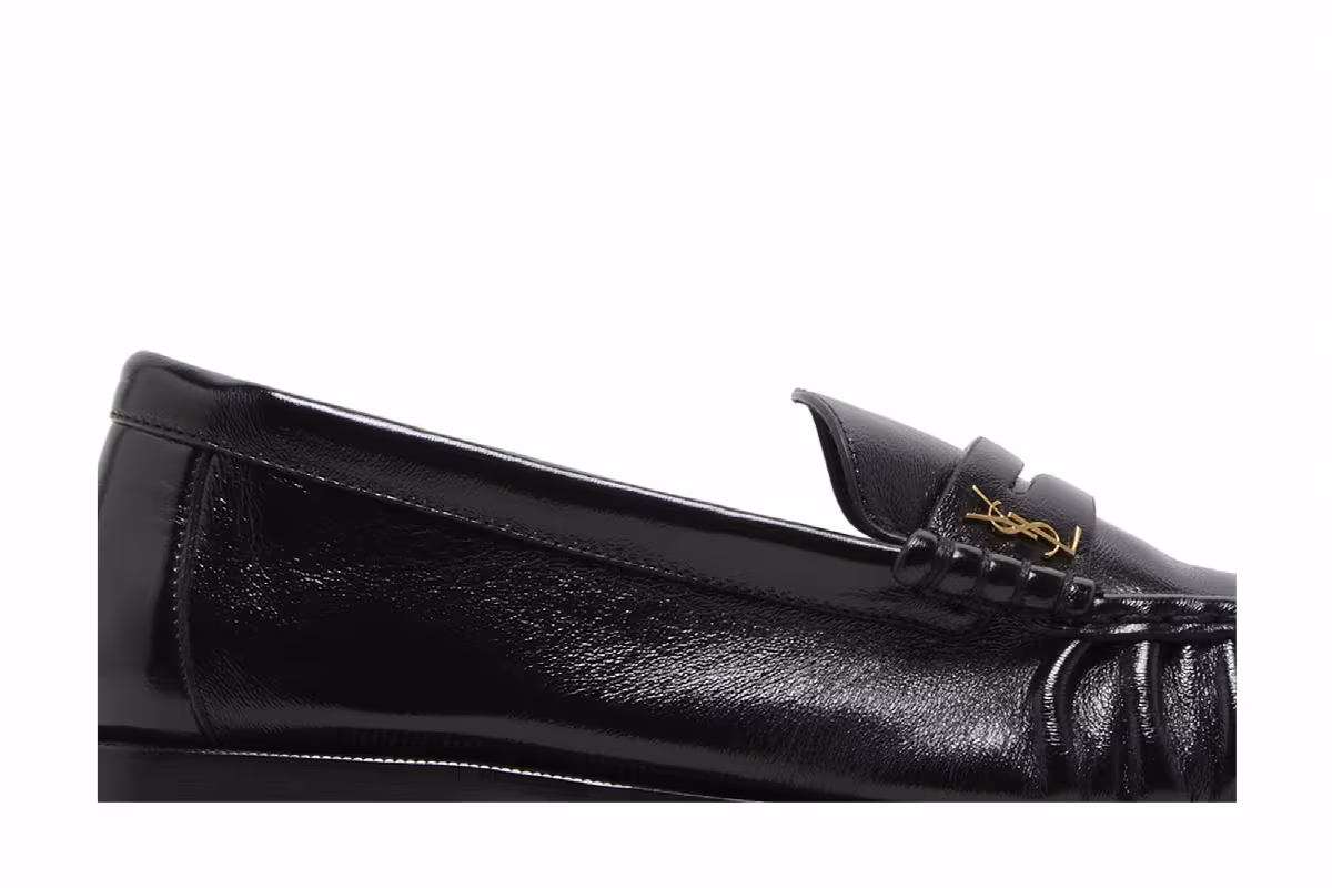 Saint Laurent Le Loafer Penny Slippers Black, view 3