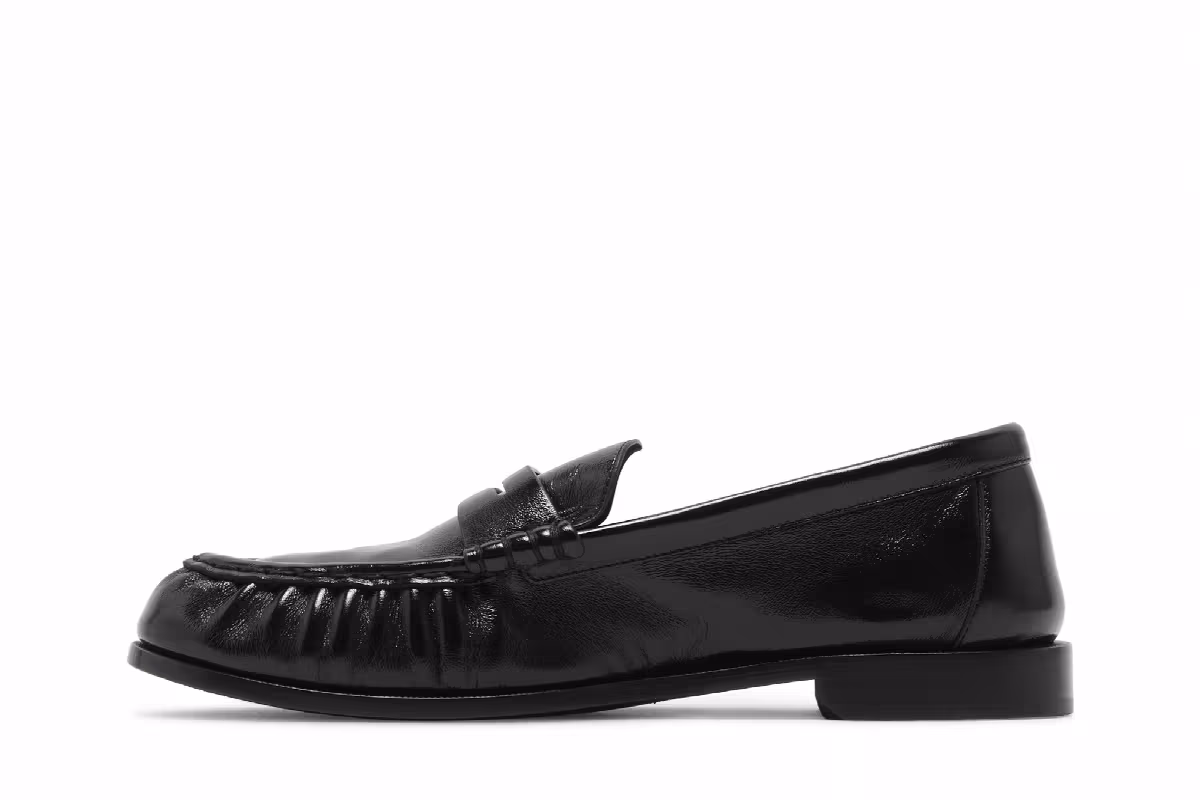 Saint Laurent Le Loafer Penny Slippers Black, view 4
