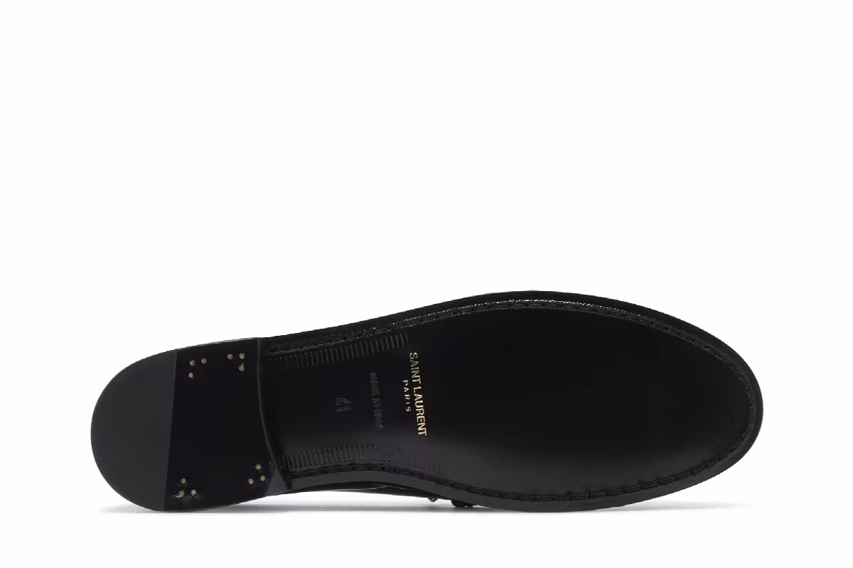 Saint Laurent Le Loafer Penny Slippers Black, view 5