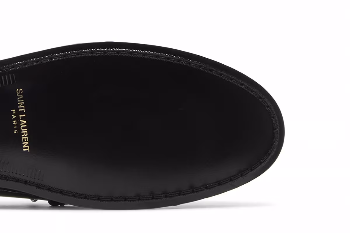 Saint Laurent Le Loafer Penny Slippers Black, view 6