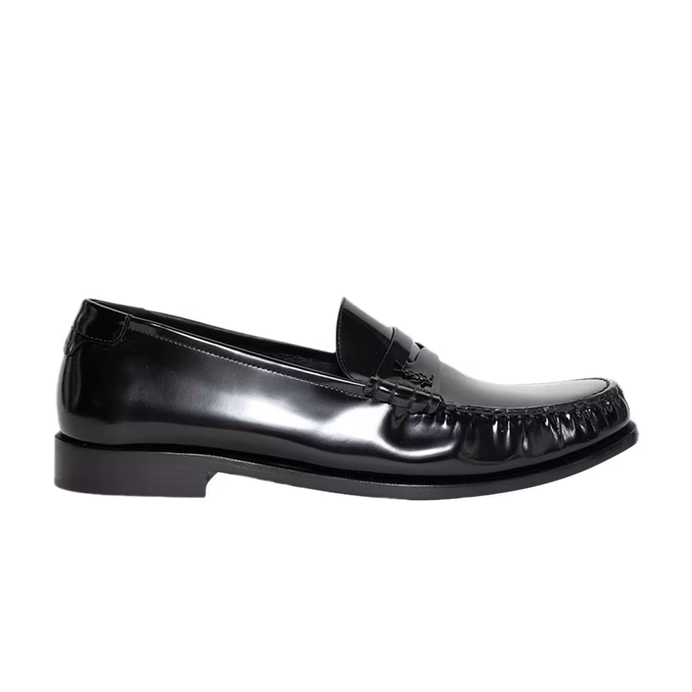 Saint Laurent Le Loafer Penny Slippers Black