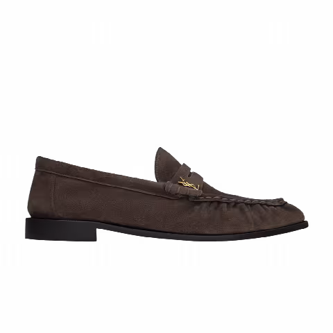 Saint Laurent Le Loafer Penny Slippers 'Dark Chocolate'