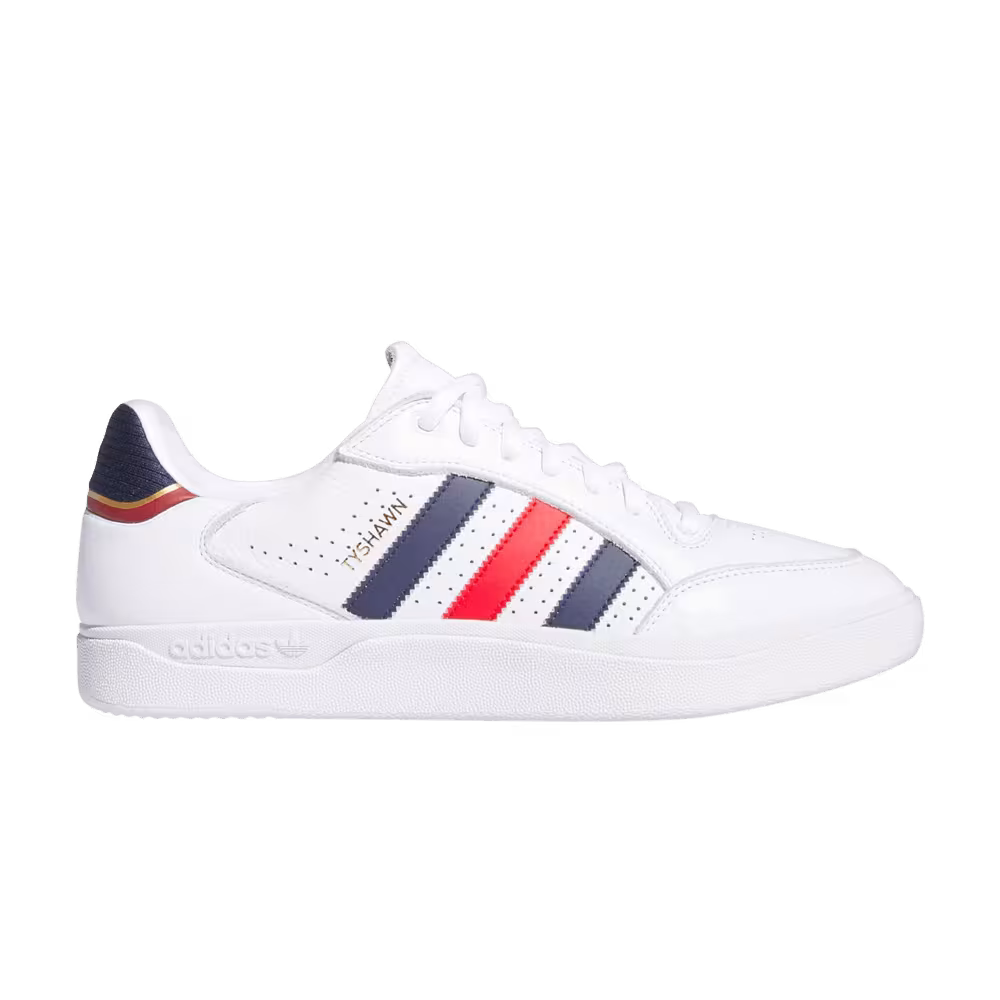 Adidas Tyshawn Low White Scarlet Blue