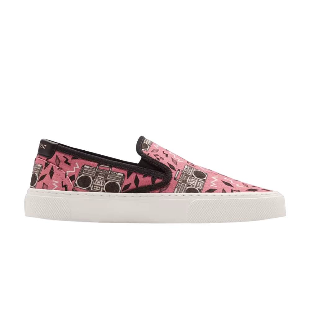 Saint Laurent Venice Slip-On Radio Print