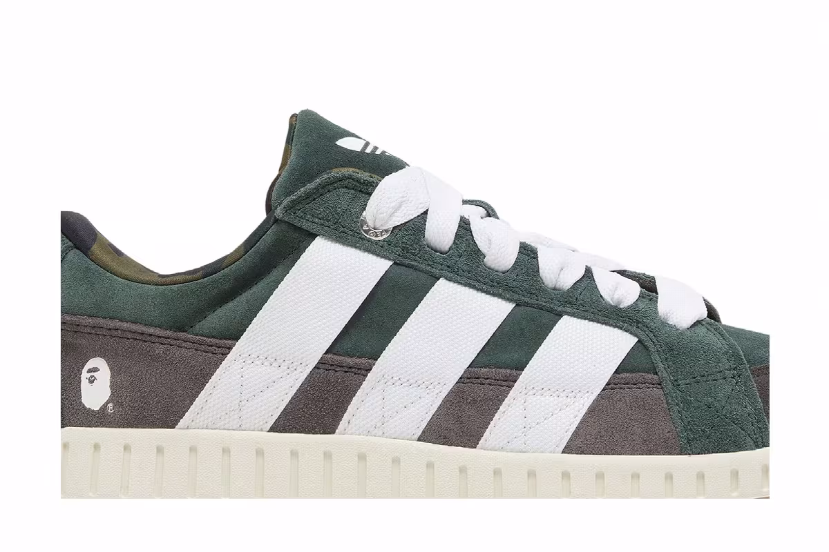 BAPE x adidas LWST Shadow Green, view 3