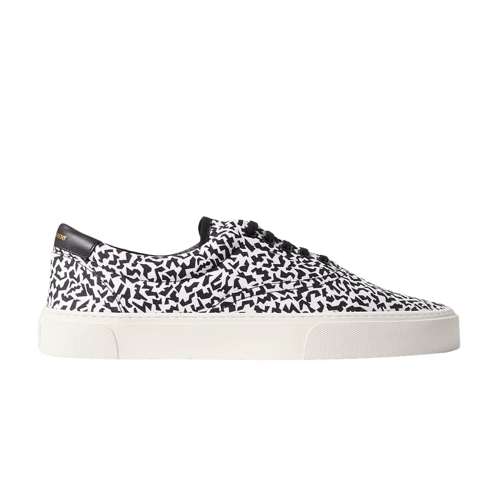 Saint Laurent Venice Low Black White Print