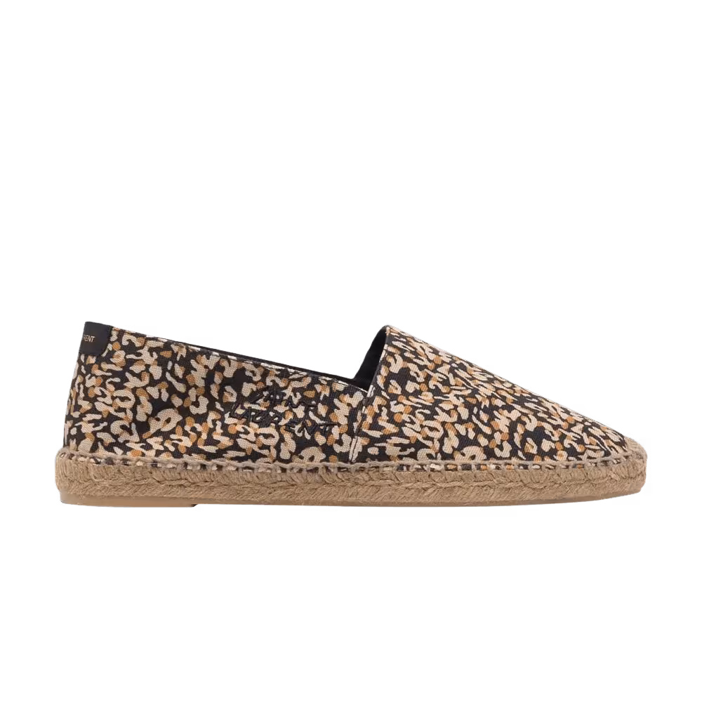 Saint Laurent Embroidered Espadrille Leopard