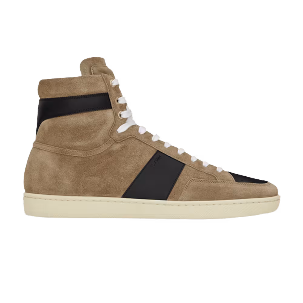 Saint Laurent Signature Court Classic SL/10H High Top Sneaker Tobacco Suede