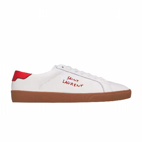 Saint Laurent Wmns Court Classic SL/06 Low 'White Metallic Red'