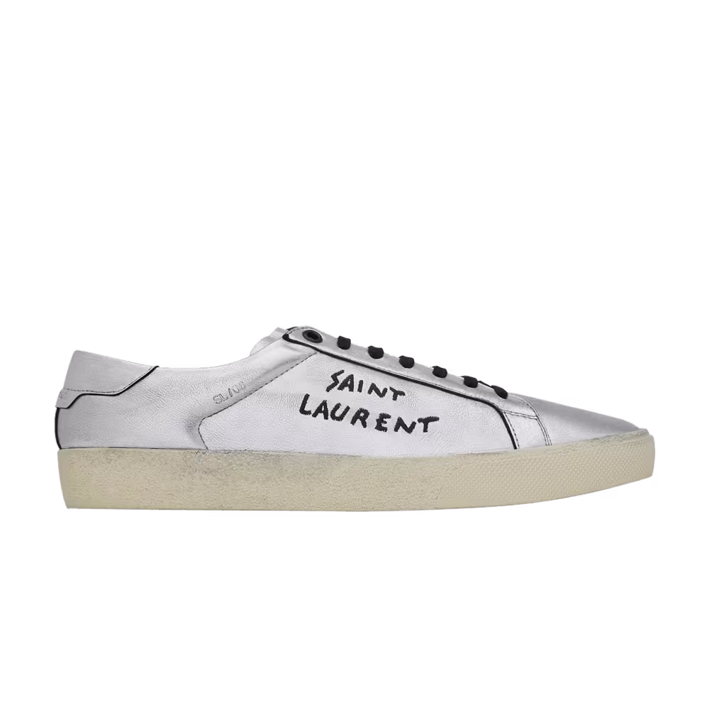 Saint Laurent Women's Court Classic SL/06 Metallic Silver