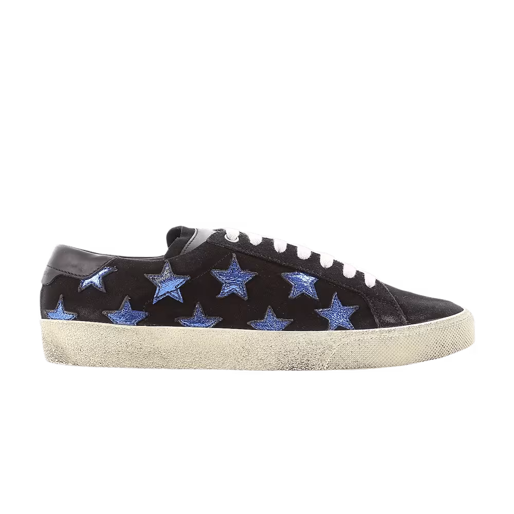 Saint Laurent Women's Court Classic Black Bluette Stars