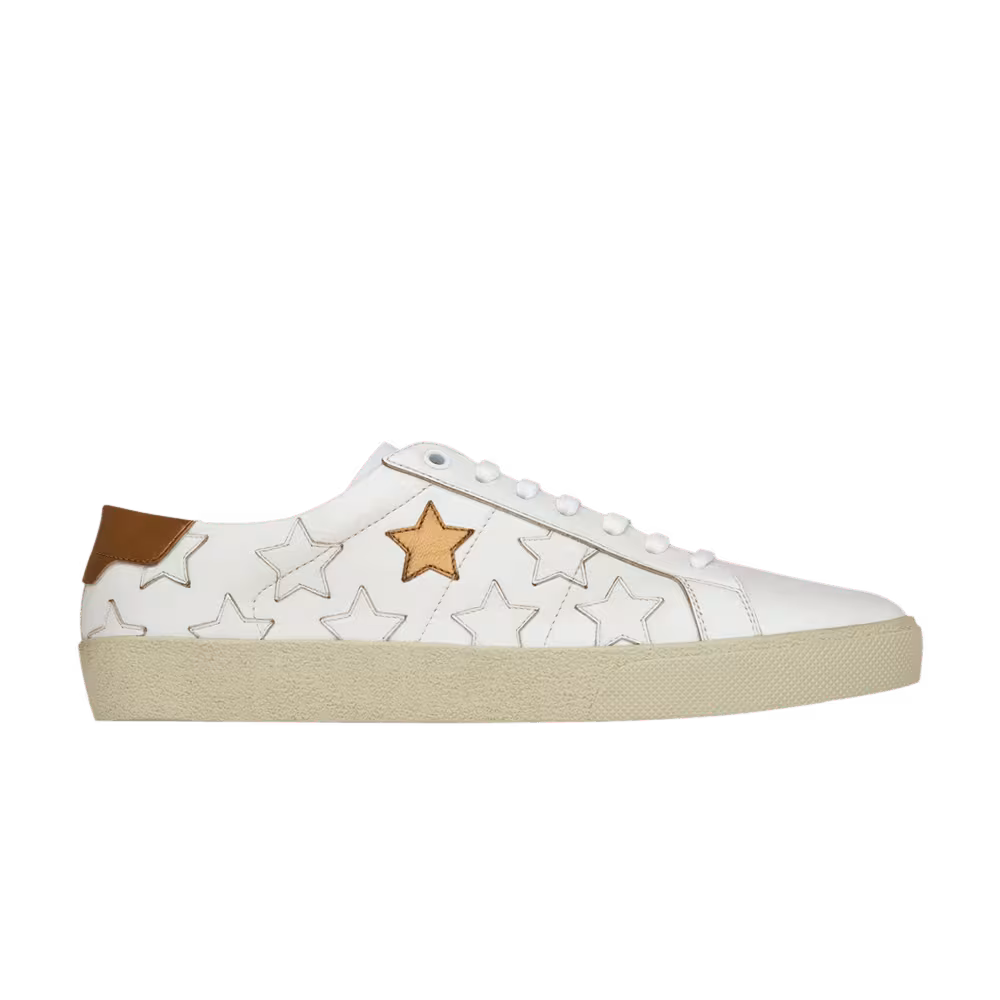 Saint Laurent Women's Court Classic SL/06 Low Metallic California - Optic White