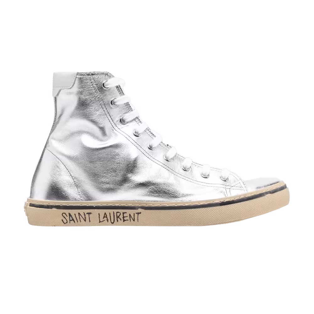 Saint Laurent Malibu Mid Metallic Silver