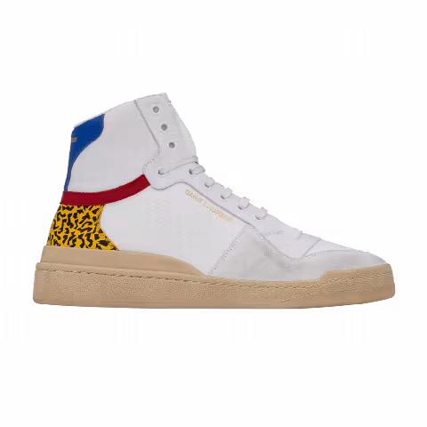 Saint Laurent SL-24 Mid 'White Leopard'