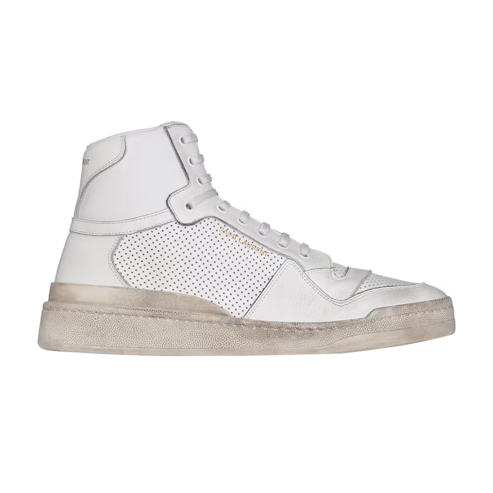 Saint Laurent Women's SL-24 Mid Distressed - Optic White