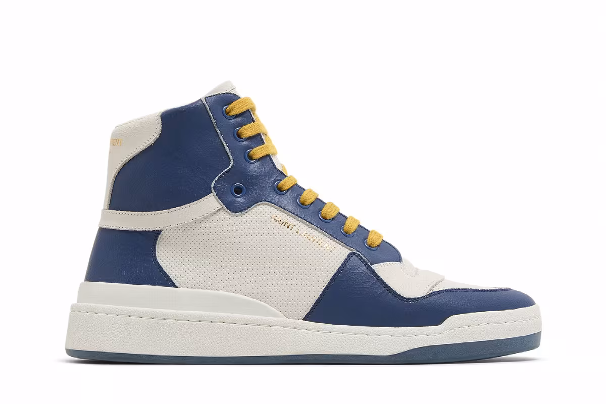 Saint Laurent SL-24 Mid Off White Light Navy, view 2