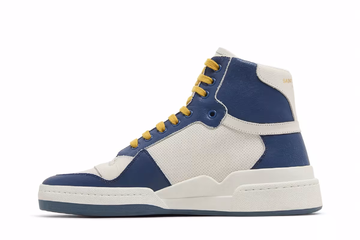 Saint Laurent SL-24 Mid Off White Light Navy, view 4